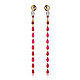 Gold earrings with rubies 3,5 ct. Earrings. yakitoriya. Online shopping on My Livemaster.  Фото №2