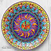 Decorative plate rim hand painted