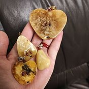 Украшения handmade. Livemaster - original item Amber pendants, black amber, unique, rare pendant, green amber. Handmade.