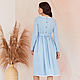 Blue linen dress with cotton lace. Dresses. molinialife. Online shopping on My Livemaster.  Фото №2