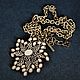 Necklace, brooch-pendant with chain Oscar de la Renta USA starfish, Vintage necklace, Ramenskoye,  Фото №1
