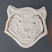 Сувениры и подарки handmade. Livemaster - original item Palette ceramic Tiger. Handmade.
