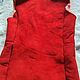 Order One-piece sheepskin vest red. MARKDOWN. Warm gift. Livemaster. . Vests Фото №3