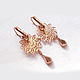 Rose gold tone Crystals earrings. Vintage earrings. Bijoudelice. Online shopping on My Livemaster.  Фото №2