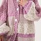 Вязаное пальто в розовых тонах. Кардиганы. The sweetest sweaters. Интернет-магазин Ярмарка Мастеров.  Фото №2