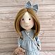 Текстильная кукла ручной работы. Улыбашка. Тыквоголовка. Vera's dolls. Ярмарка Мастеров.  Фото №6