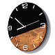 Black round wall clock made of acrylic and wood in eco style. Watch. dekor-tseh. Online shopping on My Livemaster.  Фото №2