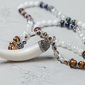 Украшения handmade. Livemaster - original item Indira beads with tiger`s eye. Handmade.