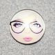 Face for brooch cabochon Matryoshka 20 mm No№23. Cabochons. agraf. Online shopping on My Livemaster.  Фото №2
