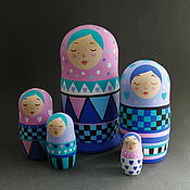 Куклы и игрушки handmade. Livemaster - original item Matryoshka Bright Geometry. Handmade.