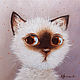 White Kitten Painting as a gift to a child Kitten woof. Pictures. kartina-sochi. My Livemaster. Фото №6