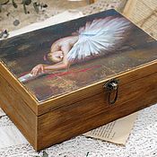 Для дома и интерьера handmade. Livemaster - original item Tea box ballet 6 compartments decoupage. Handmade.