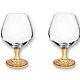 Exclusive cognac glasses .Gilding.Beautiful Case!, Souvenirs with wishes, Chrysostom,  Фото №1