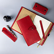 Канцелярские товары handmade. Livemaster - original item Leather notebook with replaceable notebooks. Handmade.