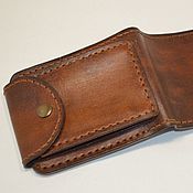 Leather, personalized, vintage wallet №16