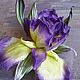 Flower brooch 'Iris' / wedding decoration, Brooches, Saratov,  Фото №1