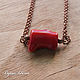 Pendant with coral 'In the style of minimalism', Pendant, Irkutsk,  Фото №1