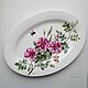 Painted porcelain Dish Rose and bumblebee. Plates. ArtFlera (artflera). Online shopping on My Livemaster.  Фото №2