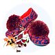 Felted women's slippers 'Isabel'. Slippers. WoolHouse *Galina*. Online shopping on My Livemaster.  Фото №2