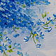 Painting blue flowers Oil painting bouquet in a white vase. Pictures. kartina-sochi. My Livemaster. Фото №5