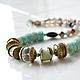 Beads in ethno style of amazonite and agate In Goa, Beads2, Moscow,  Фото №1