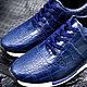 Sneakers made of genuine crocodile leather, in dark blue color!. Sneakers. SHOES&BAGS. My Livemaster. Фото №4