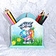 Pencil box Back to school))). Pencil holders. Oksana Ketris. My Livemaster. Фото №6