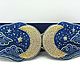 Belt Dark Blue Elastic Band Beaded Half Moons, Belt, St. Petersburg,  Фото №1