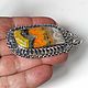 Кулон со шмелиной яшмой (эклипсом) "Шмелиная история". Кулон. Unique Silver (UniqueSilver). Ярмарка Мастеров.  Фото №5