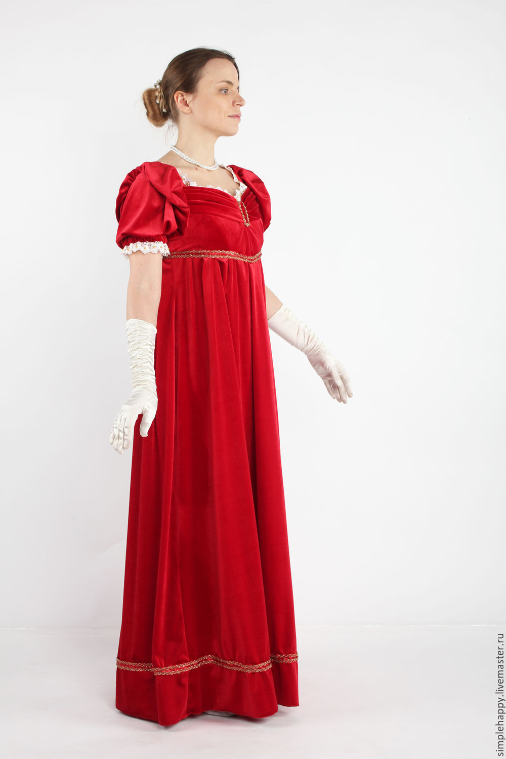 Бальное женское платье Ампир 19 век
