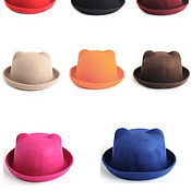Шляпка женская - с широкими полями, разные цвета