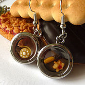 Украшения handmade. Livemaster - original item Locket earrings - Floating cookies. Handmade.