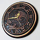 Reloj de pared de metal, cobre pulido, redondo. Watch. KancyrevDecoration. Интернет-магазин Ярмарка Мастеров.  Фото №2