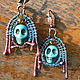 Order Earrings copper 'Mganga'. IVA rainbow art. Livemaster. . Earrings Фото №3