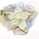 FABRIC FLOWERS. Chiffon rose brooch 'Spring-VII''. Brooches. fioridellavita. My Livemaster. Фото №6
