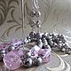 Necklace, earrings 'Pink Ice' (quartz, Druze, accessories LUX). Necklace. Pani Kratova (panikratova). My Livemaster. Фото №5