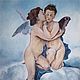 Painting Cupid and Psyche: a kiss, a copy of Bouguereau, angels, mythology, Pictures, Murmansk,  Фото №1