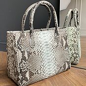 Bag made of exotic python leather