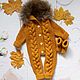 Knitted jumpsuit with fur, Overall for children, Stupino,  Фото №1