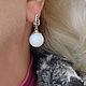 Opal 'moonlight Sonata' earrings with milk opal. Earrings. Design jewelry. My Livemaster. Фото №6