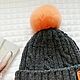 Комплект шапка и варежки. Комплекты головных уборов. Наталья 'Ajоur VS' ручнoe вязание. Интернет-магазин Ярмарка Мастеров.  Фото №2