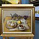 Картина маслом «Чай с десертом» 40х50. Картины. Картины маслом  Prostokartina (prostokartina). Интернет-магазин Ярмарка Мастеров.  Фото №2
