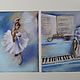 Diptych pastel Ballet (pointe shoes ballerina blue beige painting). Pictures. Pastelena. My Livemaster. Фото №5