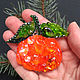Christmas Mandarin brooch. Brooches. Ekaterina Panfilova. Online shopping on My Livemaster.  Фото №2