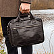 Сумка мужская классическая. Мужская сумка. -- Daria Pugach -- изделия из кожи. Ярмарка Мастеров.  Фото №5