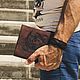 Order Cover / organizer made of leather with pyrography ' Pharaoh'. G.L.A.D.. Livemaster. . Notebooks Фото №3