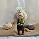 Forest Chucha 'Vasya' knitted with knitting needles, Stuffed Toys, Lipetsk,  Фото №1
