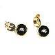 Earrings with enamel black, earrings with pendants, earrings circles. Earrings. Irina Moro. My Livemaster. Фото №4