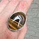 Кольцо с Тигровым Глазом серебро 925. Кольца. Jeweller -Danil. Ярмарка Мастеров.  Фото №6