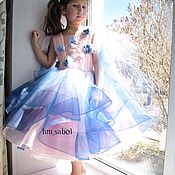 Пудровое платье с цветами на первый день рождения, пыльная роза платье